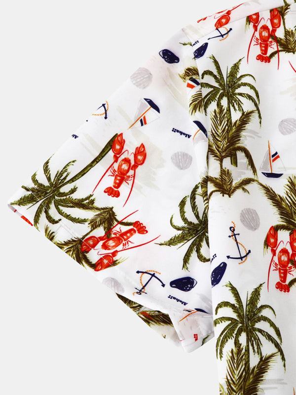 Vibrant Men's Tropical Floral Beach Shirt for Effortless Summer Style - MENLL