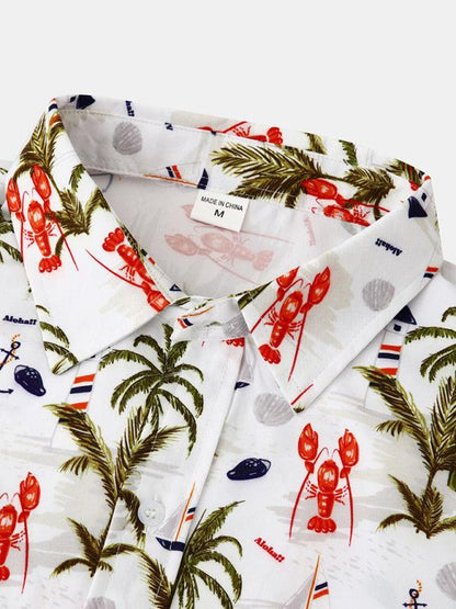 Vibrant Men's Tropical Floral Beach Shirt for Effortless Summer Style - MENLL
