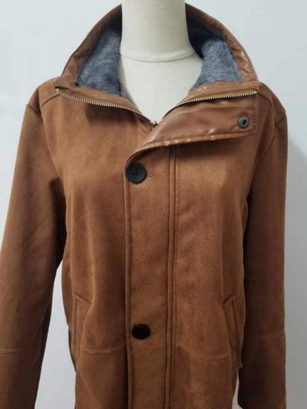 Stylish Men's Loose-Fit Woolen Zipper Coat for Effortless Spring-Summer Chic - MENLL