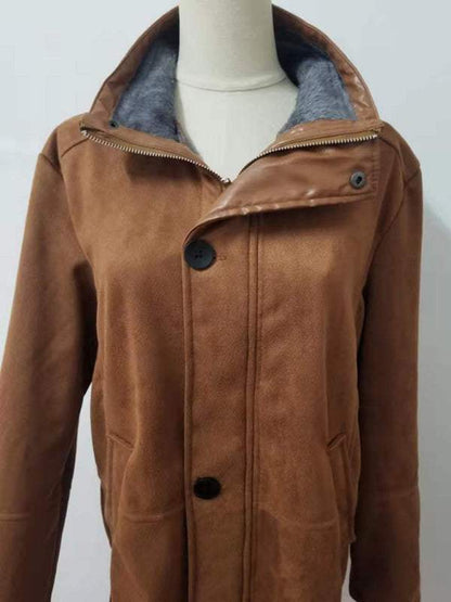 Stylish Men's Loose-Fit Woolen Zipper Coat for Effortless Spring-Summer Chic - MENLL
