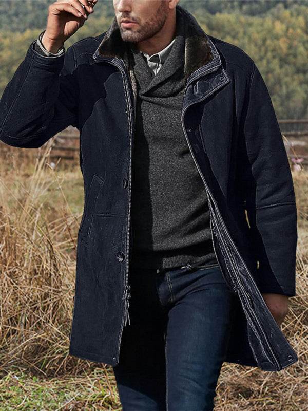 Stylish Men's Loose-Fit Woolen Zipper Coat for Effortless Spring-Summer Chic - MENLL
