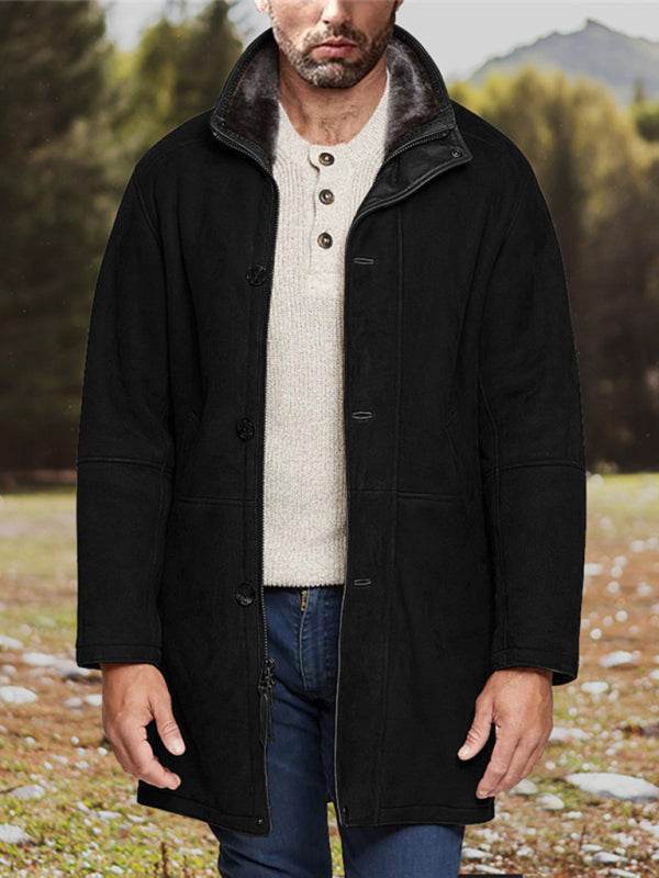 Stylish Men's Loose-Fit Woolen Zipper Coat for Effortless Spring-Summer Chic - MENLL