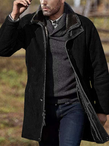 Stylish Men's Loose-Fit Woolen Zipper Coat for Effortless Spring-Summer Chic - MENLL