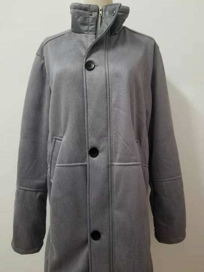 Stylish Men's Loose-Fit Woolen Zipper Coat for Effortless Spring-Summer Chic - MENLL