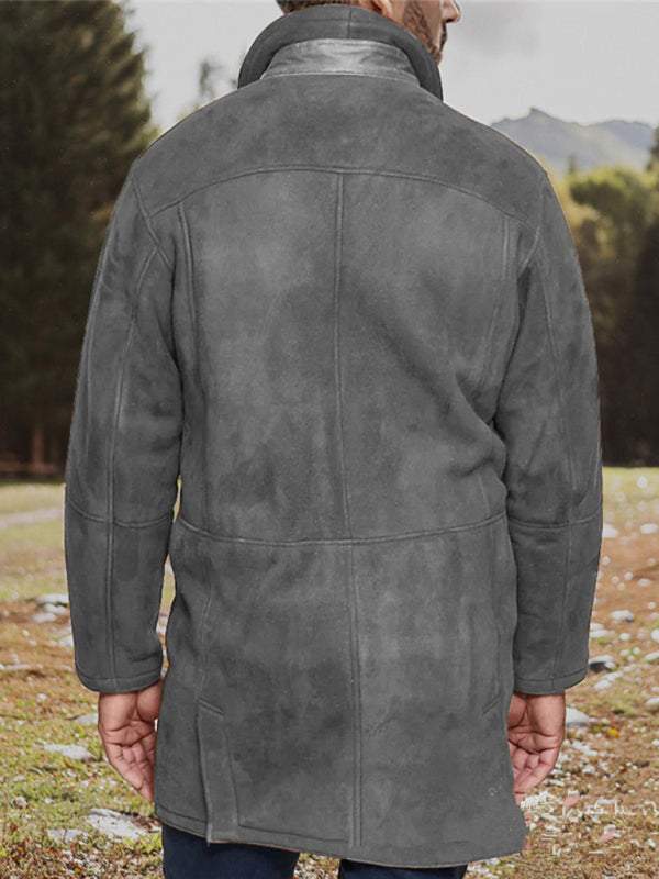 Stylish Men's Loose-Fit Woolen Zipper Coat for Effortless Spring-Summer Chic - MENLL