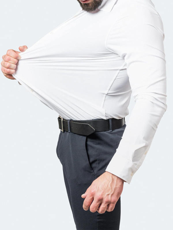 Elegantly Crafted Men's Wrinkle-Free Long-Sleeve Shirt for Effortless Style - MENLL