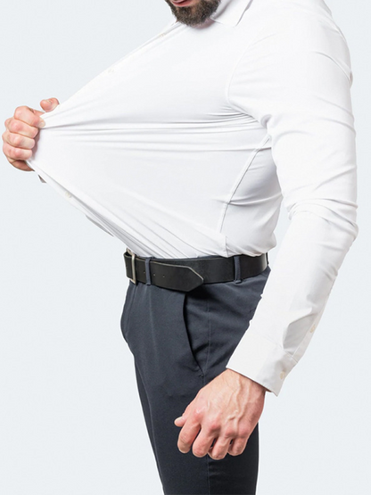 Elegantly Crafted Men's Wrinkle-Free Long-Sleeve Shirt for Effortless Style - MENLL