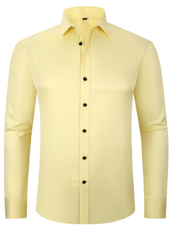 Elegantly Crafted Men's Wrinkle-Free Long-Sleeve Shirt for Effortless Style - MENLL