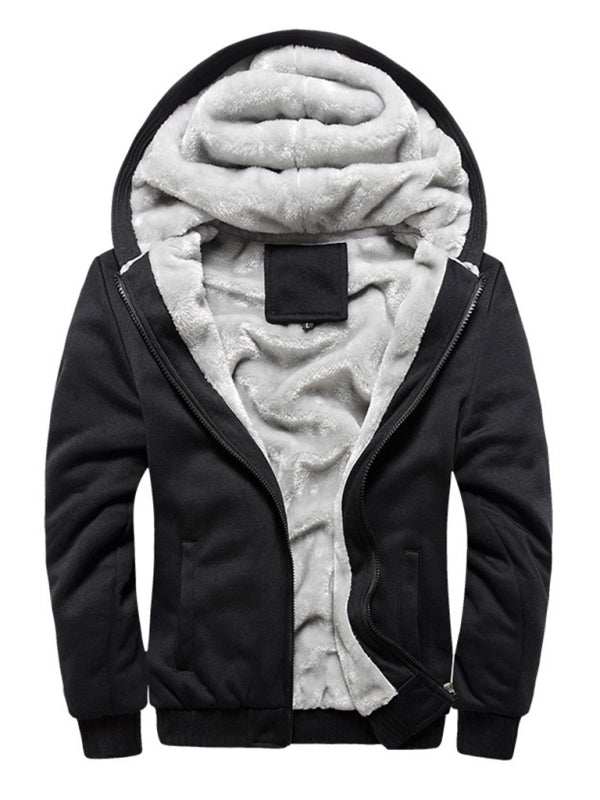 Cozy Comfort: Men's Hooded Fleece Sports Jacket for Ultimate Leisure and Style - MENLL
