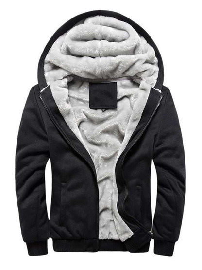 Cozy Comfort: Men's Hooded Fleece Sports Jacket for Ultimate Leisure and Style - MENLL