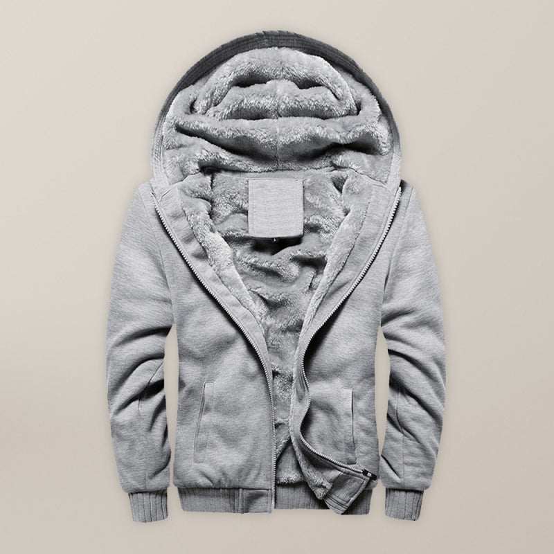 Cozy Comfort: Men's Hooded Fleece Sports Jacket for Ultimate Leisure and Style - MENLL