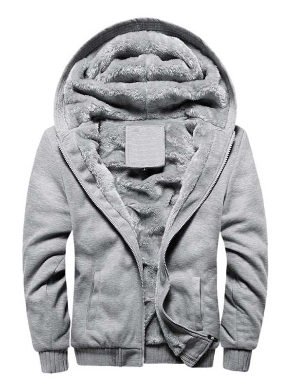 Cozy Comfort: Men's Hooded Fleece Sports Jacket for Ultimate Leisure and Style - MENLL
