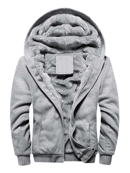 Cozy Comfort: Men's Hooded Fleece Sports Jacket for Ultimate Leisure and Style - MENLL