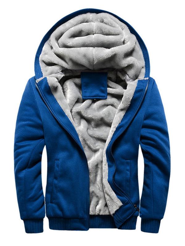 Cozy Comfort: Men's Hooded Fleece Sports Jacket for Ultimate Leisure and Style - MENLL