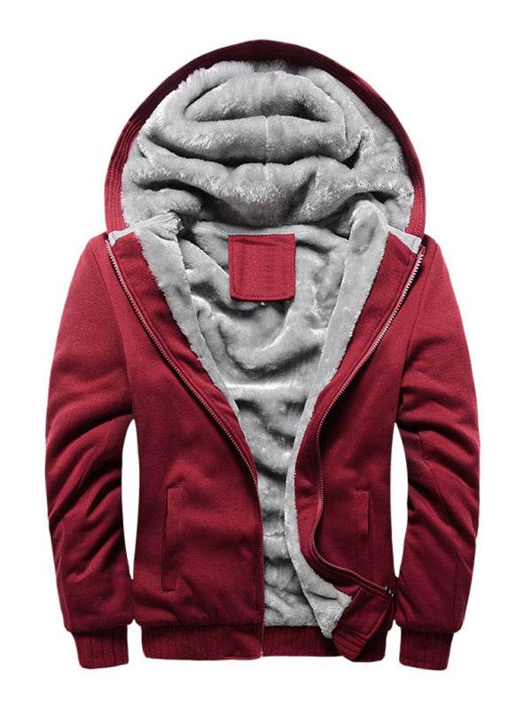 Cozy Comfort: Men's Hooded Fleece Sports Jacket for Ultimate Leisure and Style - MENLL