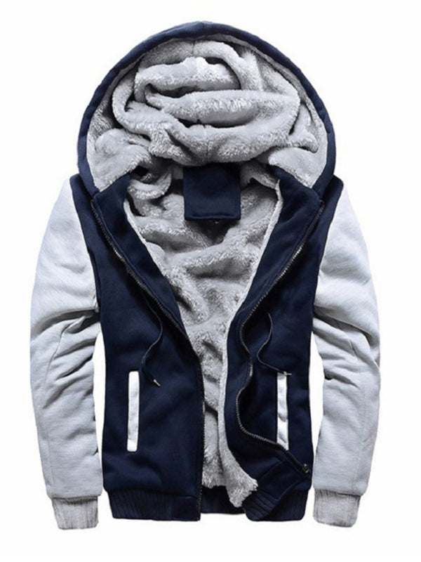 Cozy Comfort: Men's Hooded Fleece Sports Jacket for Ultimate Leisure and Style - MENLL