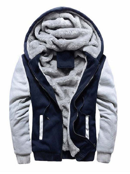 Cozy Comfort: Men's Hooded Fleece Sports Jacket for Ultimate Leisure and Style - MENLL