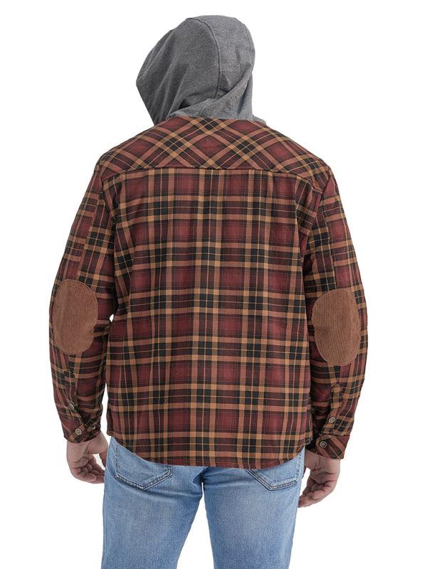 Cozy Plaid Hooded Jacket for Men – Perfect for Spring and Summer Adventures