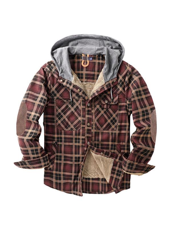 Cozy Plaid Hooded Jacket for Men – Perfect for Spring and Summer Adventures