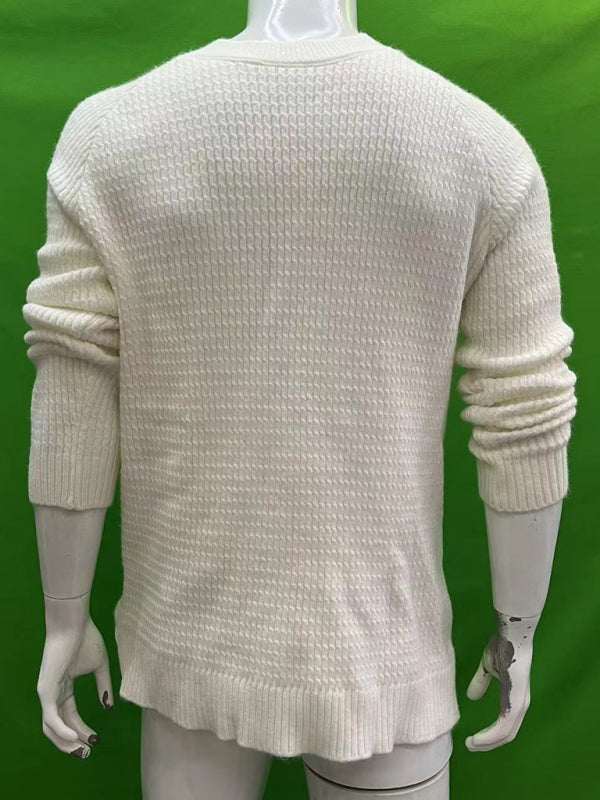 Stylish Men's Contrast Shoulder Knitted Sweater - Perfect for Autumn-Winter Fashion - MENLL