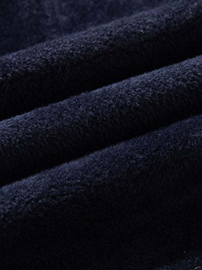 Sleek Velvet-Enhanced Men's Half Turtleneck Slim-Fit Sweater for Autumn-Winter