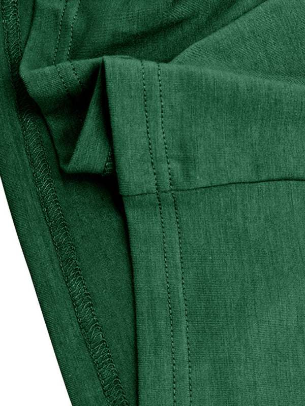 Chic Men's Solid Color Long Sleeve Polo Shirt with Welt Pocket - Perfect for Every Season! - MENLL