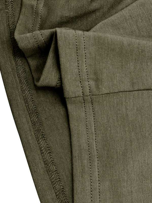 Chic Men's Solid Color Long Sleeve Polo Shirt with Welt Pocket - Perfect for Every Season! - MENLL