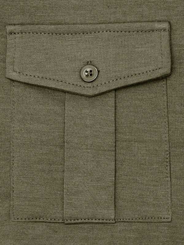 Chic Men's Solid Color Long Sleeve Polo Shirt with Welt Pocket - Perfect for Every Season! - MENLL