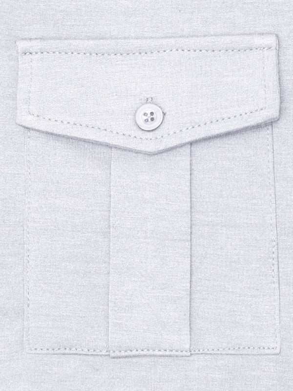 Chic Men's Solid Color Long Sleeve Polo Shirt with Welt Pocket - Perfect for Every Season! - MENLL