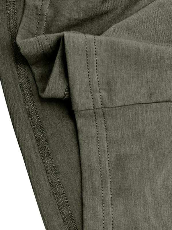 Chic Men's Solid Color Long Sleeve Polo Shirt with Welt Pocket - Perfect for Every Season! - MENLL