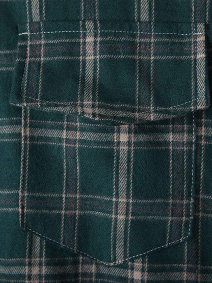Chic Plaid Long-Sleeve Cardigan Jacket – Versatile Casual Essential for Effortless Style - MENLL