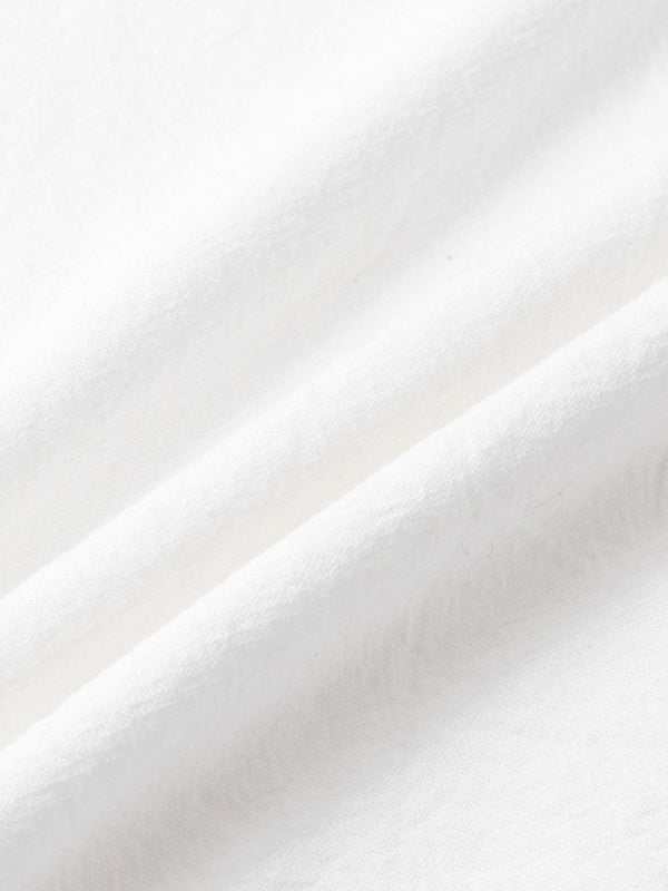 Men's Stylish Square Neck Linen Shirt - Casual Solid Color Half Sleeve Top for Effortless Elegance - MENLL