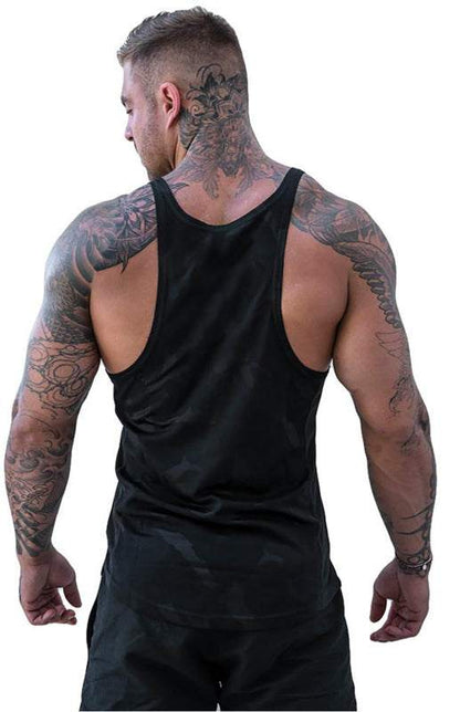 Men's Ultra-Light Camouflage Sleeveless Training Tank - Quick-Dry Comfort for Active Lifestyles - MENLL