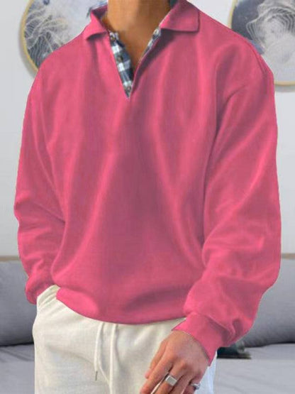 Luxe Men's Casual Polo Shirt with Effortless Elegance – Long Sleeve, Soft Touch, Perfect for Every Occasion