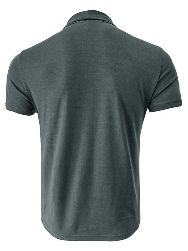 Versatile Men's Short-Sleeve Turtleneck Tee - Perfect for Spring and Summer Styling - MENLL