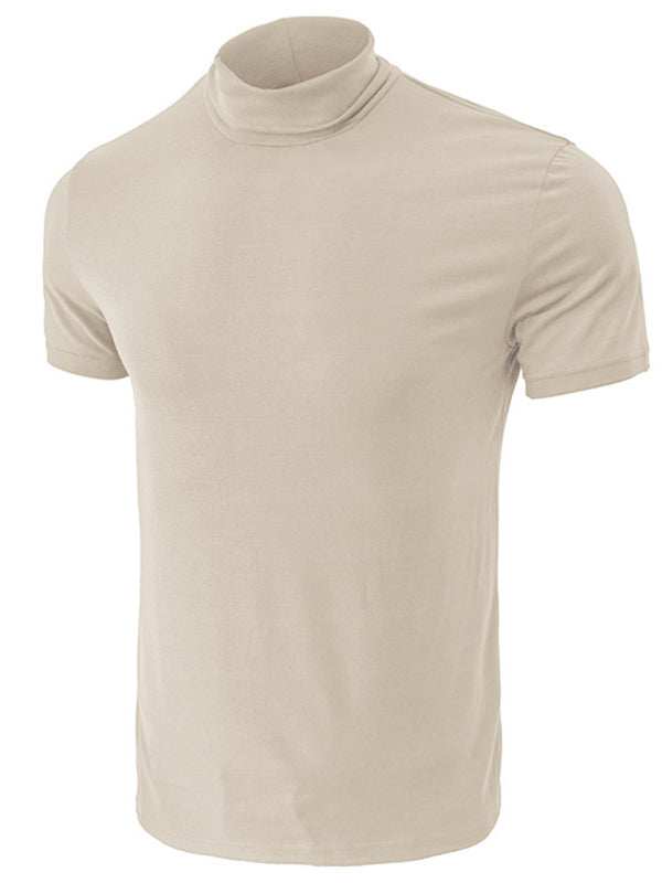 Versatile Men's Short-Sleeve Turtleneck Tee - Perfect for Spring and Summer Styling - MENLL