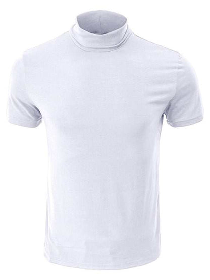 Versatile Men's Short-Sleeve Turtleneck Tee - Perfect for Spring and Summer Styling - MENLL