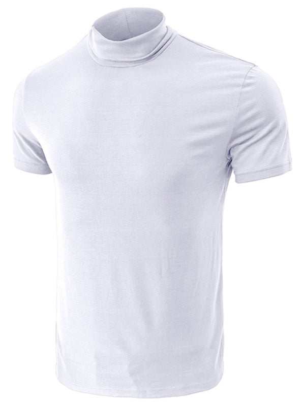 Versatile Men's Short-Sleeve Turtleneck Tee - Perfect for Spring and Summer Styling - MENLL