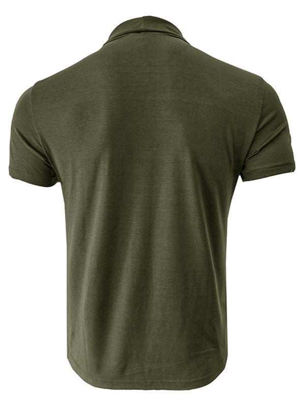 Versatile Men's Short-Sleeve Turtleneck Tee - Perfect for Spring and Summer Styling - MENLL