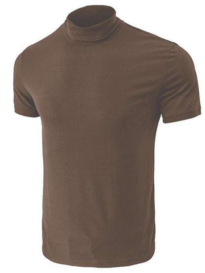 Versatile Men's Short-Sleeve Turtleneck Tee - Perfect for Spring and Summer Styling - MENLL