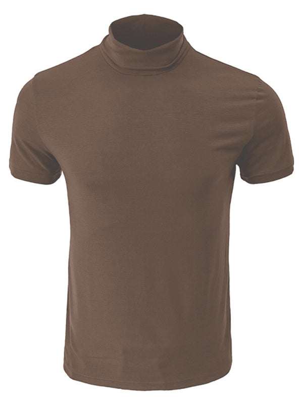 Versatile Men's Short-Sleeve Turtleneck Tee - Perfect for Spring and Summer Styling - MENLL