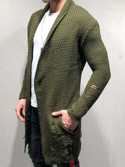 Cozy Chic Knitted Cardigan - Versatile Mid-Length Layer for Autumn-Winter Elegance - MENLL