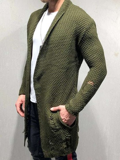 Cozy Chic Knitted Cardigan - Versatile Mid-Length Layer for Autumn-Winter Elegance - MENLL