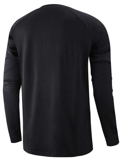 Sophisticated Comfort: Men's Button-Up Henley Long Sleeve Tee - MENLL