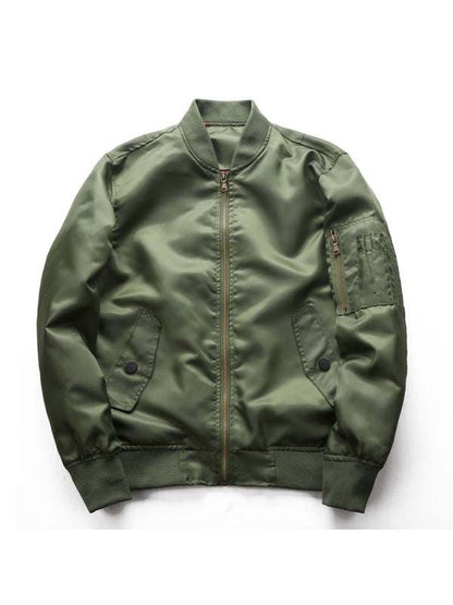 Stylish Unisex Air Force Pilot Jacket with Baseball Collar for All-Season Comfort