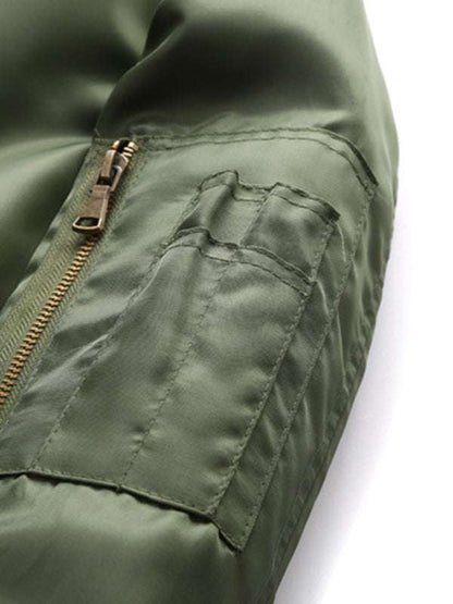 Stylish Unisex Air Force Pilot Jacket with Baseball Collar for All-Season Comfort