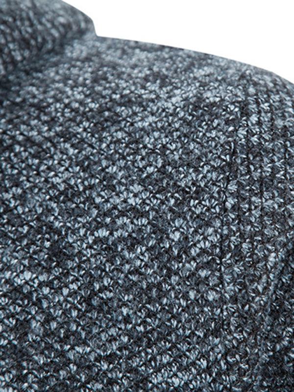 Cozy Casual Knitted Hooded Zipper Jacket for Men - Perfect for Autumn Adventures - MENLL