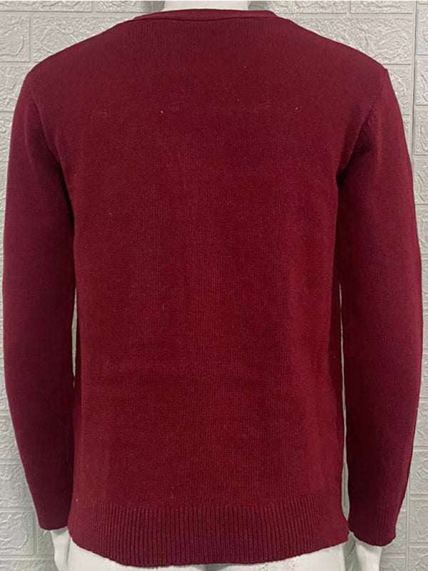 Stylish Men's V-Neck Slim Fit Long Sleeve Cardigan for Casual Spring Outings - MENLL