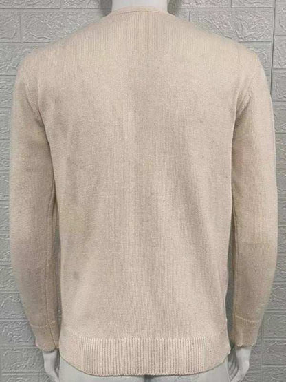 Stylish Men's V-Neck Slim Fit Long Sleeve Cardigan for Casual Spring Outings - MENLL
