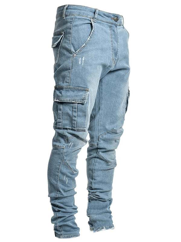 Sleek & Stylish Men's Skinny Jeans with Convenient Side Pockets